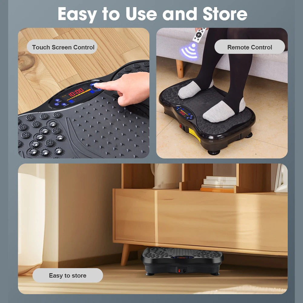 Vibration Plate Exercise Machine Whole Body Workout Bluetooth Rhythm Power Vibrate Platform Weight Loss Shaping Home Fitness Gym