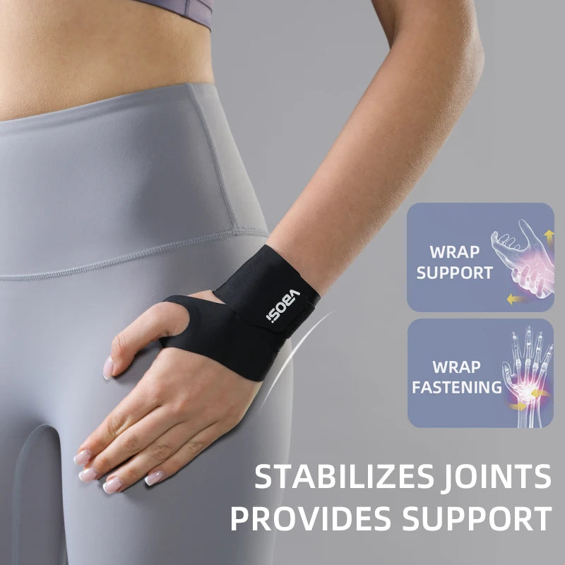 VBOSi 1 Piece Lightweight Adjustable Wrist Wrap – Support for Work, Badminton & Gym Training for Men Women