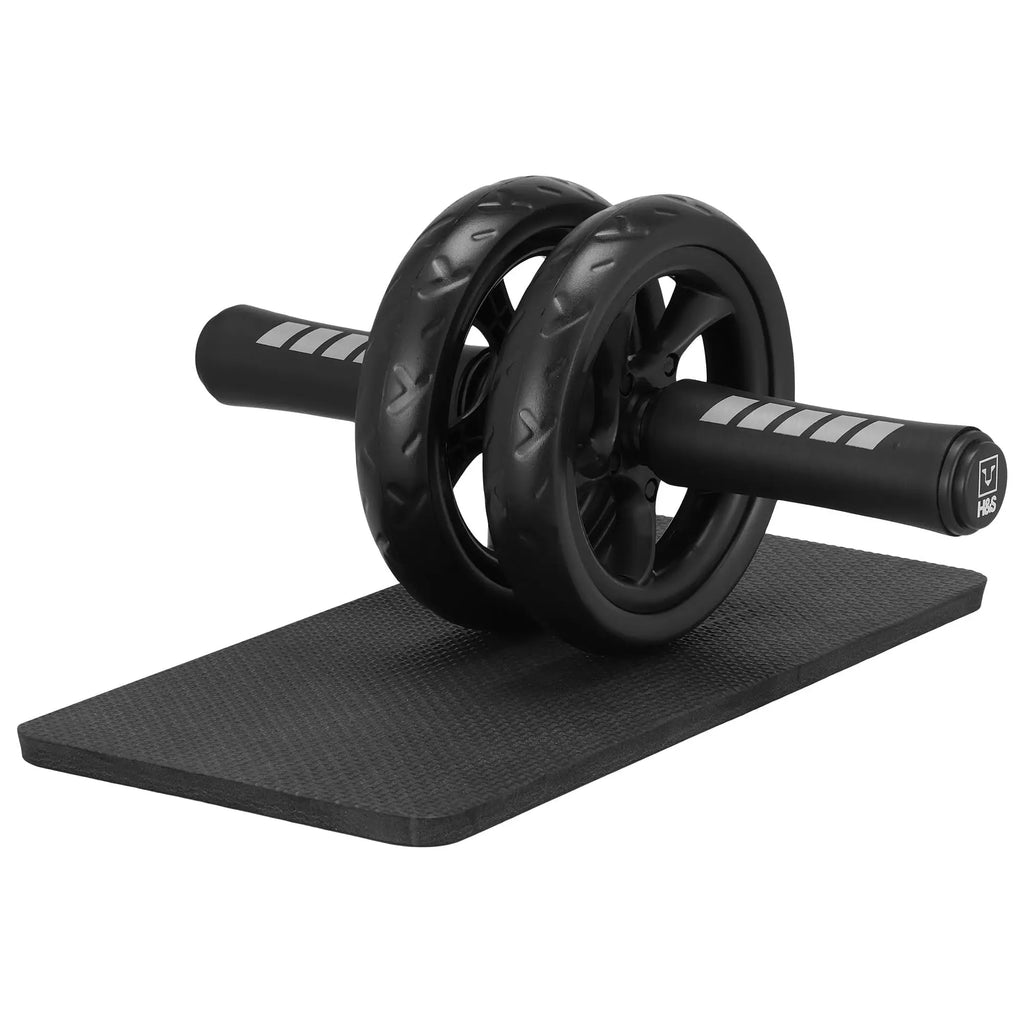 Ab Roller Wheel with Dual Glide Wheels, Extra Thick Knee Pad Mat for Abs