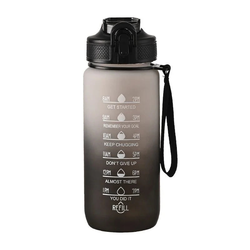 700ml Motivational Water Bottle with Straw Portable Drinking Cups Summer Drinkware For Outdoor Sports Camping Hiking Fitness