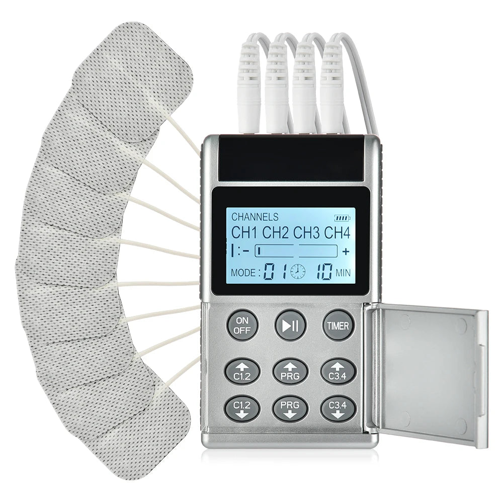 EMS Electric Muscle Stimulator Massager TENS Pulse Digital Therapy Full Body Massager Machine15 Mode Rechageable Pain Relief