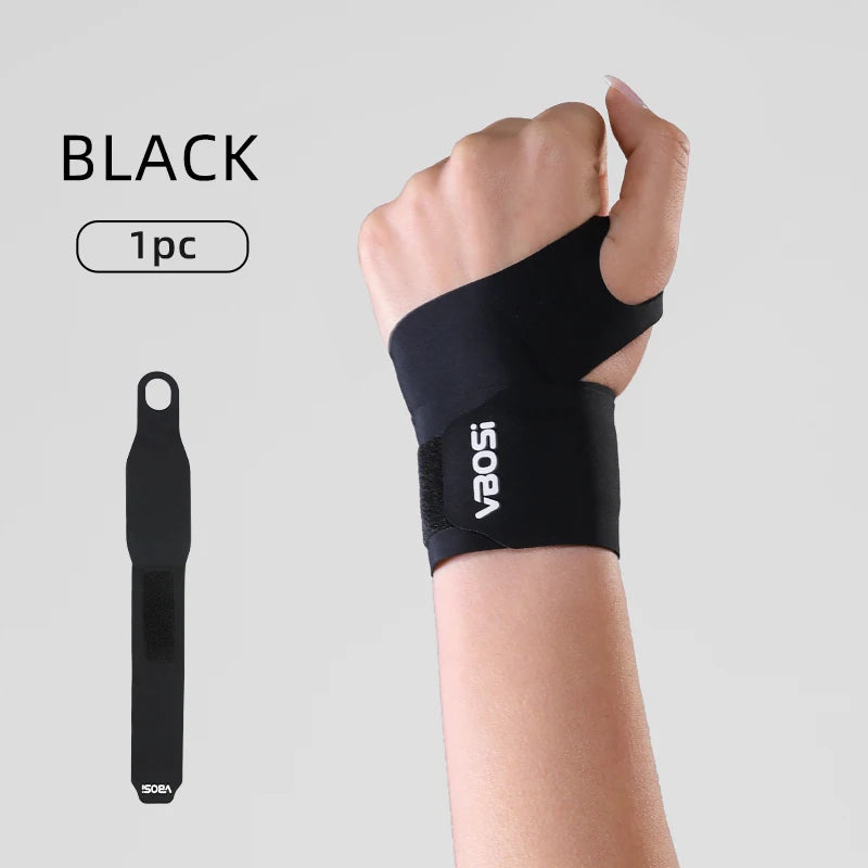 VBOSi 1 Piece Lightweight Adjustable Wrist Wrap – Support for Work, Badminton & Gym Training for Men Women